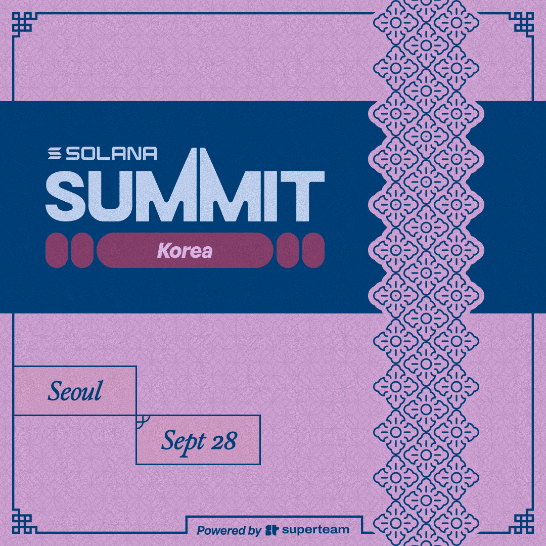 Solana Summit Seoul, Sep 30, 2026