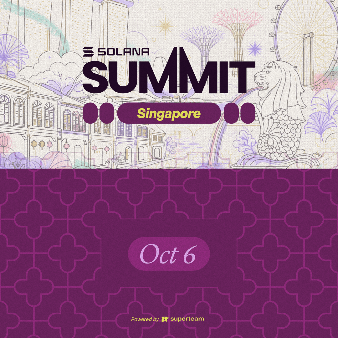 Solana Summit Singapore, Oct 6, 2026